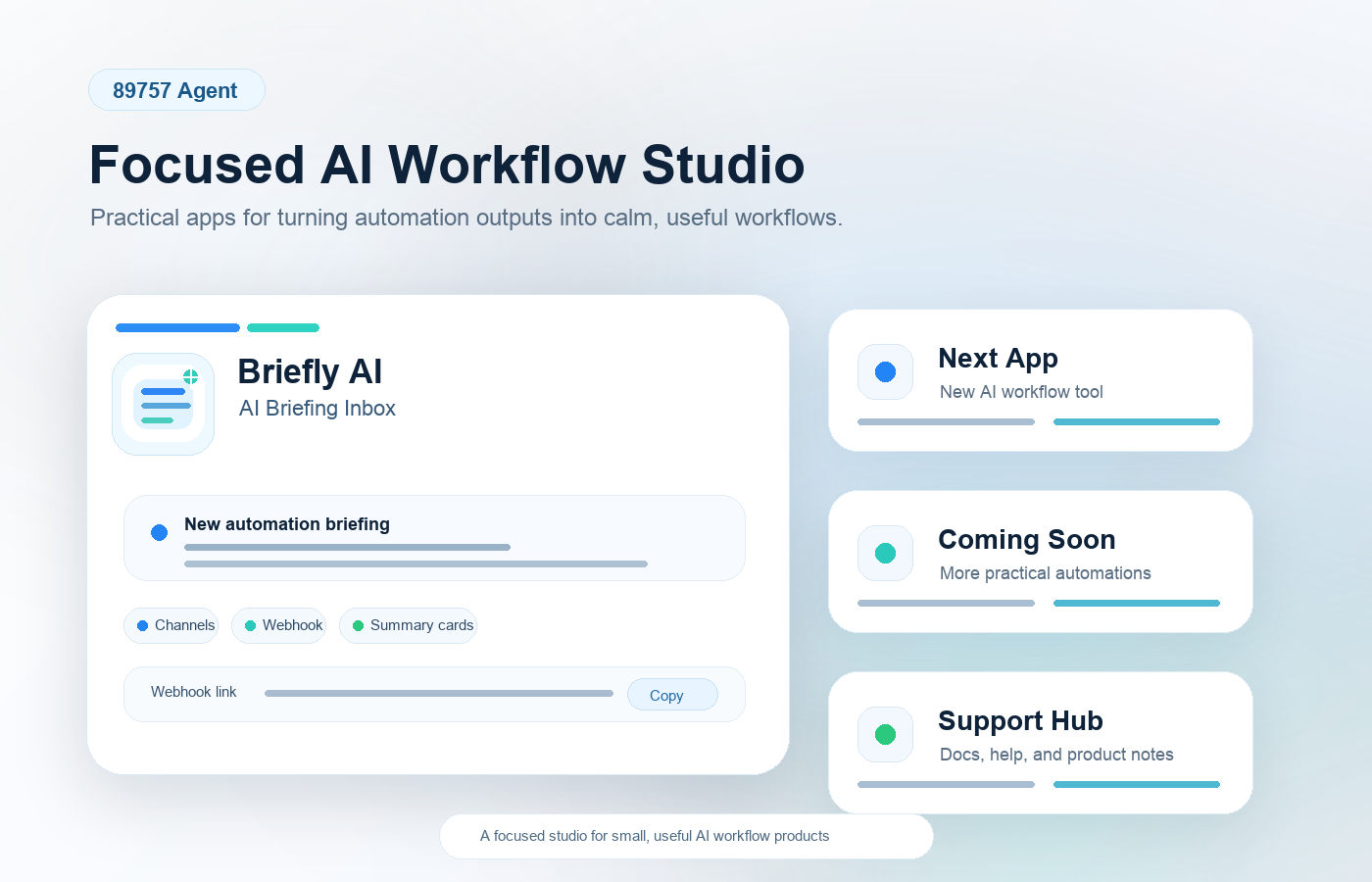 89757 Agent app studio product matrix visual